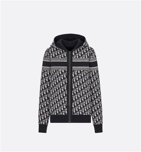 Christian Dior Reversible Zipped Cashmere Cardigan Hooded.